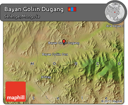 Satellite Map of Bayan Goliin Dugang