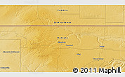 Physical 3D Map of the area around 48° 54' 57" N, 108° 43' 29" W