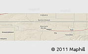 Shaded Relief Panoramic Map of the area around 48° 54' 57" N, 108° 43' 29" W