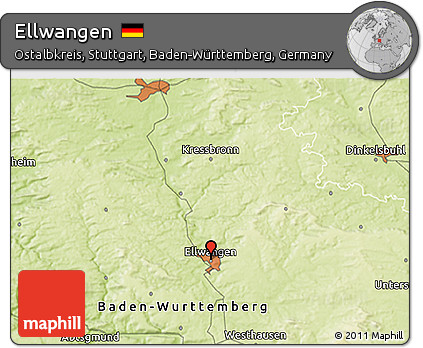 Physical 3D Map of Ellwangen