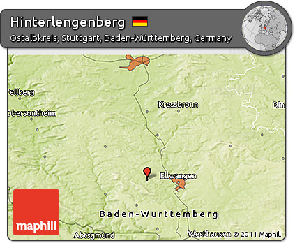 Physical 3D Map of Hinterlengenberg