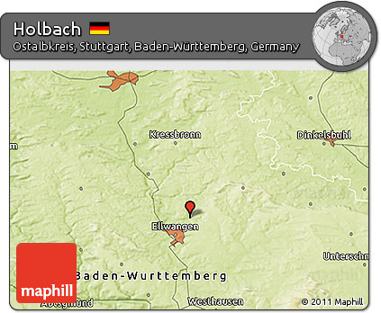 Physical 3D Map of Holbach
