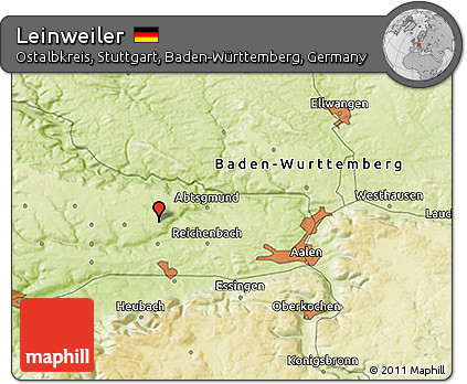 Physical 3D Map of Leinweiler