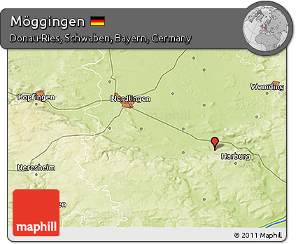 Physical 3D Map of Möggingen
