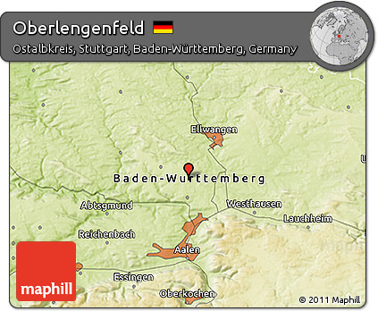 Physical 3D Map of Oberlengenfeld
