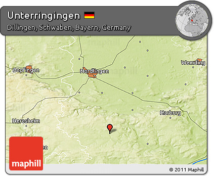 Physical 3D Map of Unterringingen