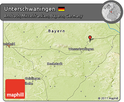 Physical 3D Map of Unterschwaningen
