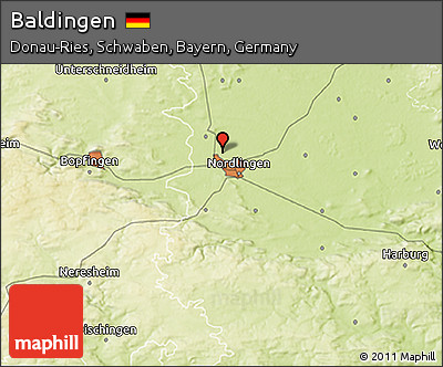 Physical 3D Map of Baldingen