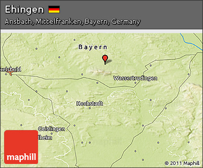 Physical 3D Map of Ehingen