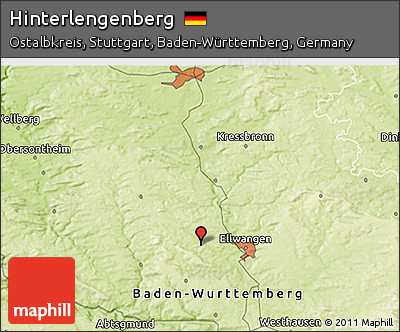 Physical 3D Map of Hinterlengenberg