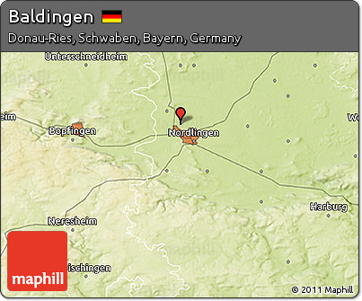 Physical 3D Map of Baldingen