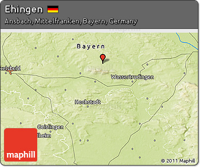Physical 3D Map of Ehingen