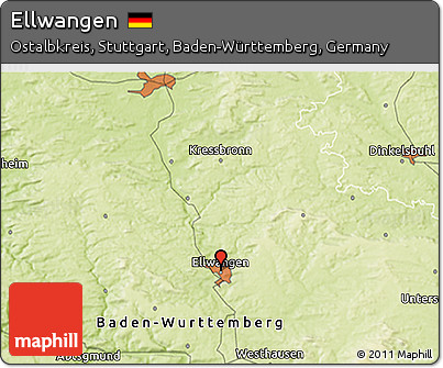 Physical 3D Map of Ellwangen