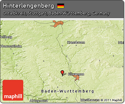 Physical 3D Map of Hinterlengenberg