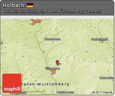 Physical 3D Map of Holbach