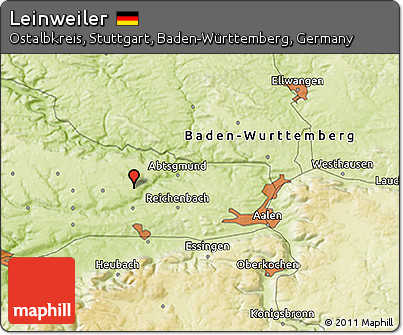 Physical 3D Map of Leinweiler