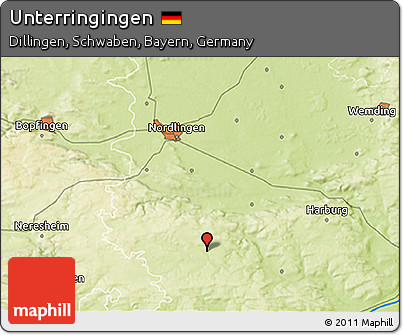 Physical 3D Map of Unterringingen