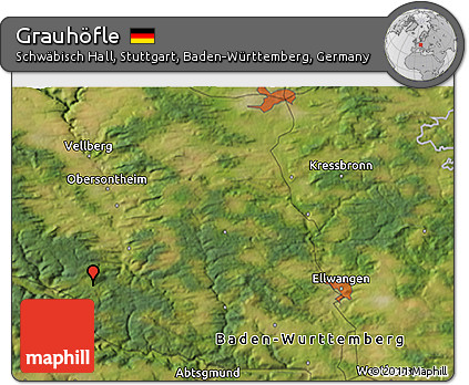 Satellite 3D Map of Grauhöfle