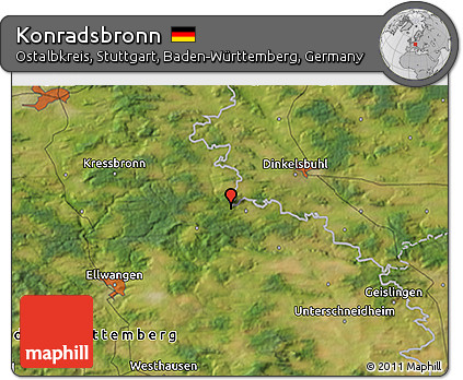 Satellite 3D Map of Konradsbronn