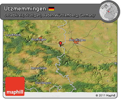 Satellite 3D Map of Utzmemmingen