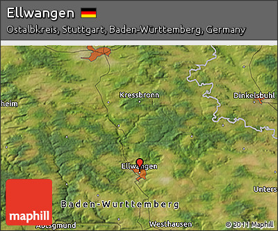 Satellite 3D Map of Ellwangen