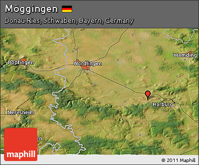 Satellite 3D Map of Möggingen
