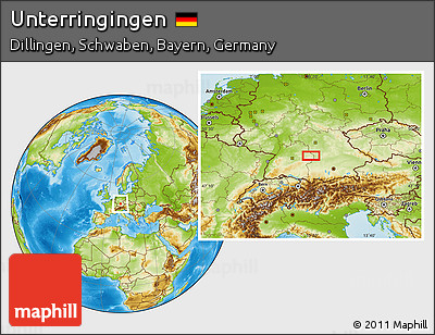 Physical Location Map of Unterringingen