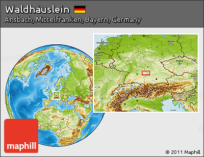 Physical Location Map of Waldhäuslein