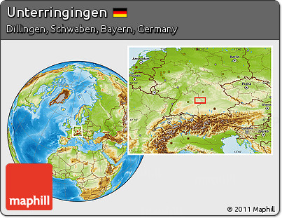Physical Location Map of Unterringingen