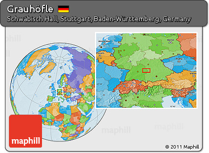 Political Location Map of Grauhöfle