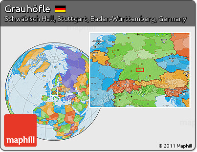 Political Location Map of Grauhöfle