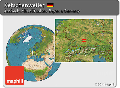 Satellite Location Map of Ketschenweiler