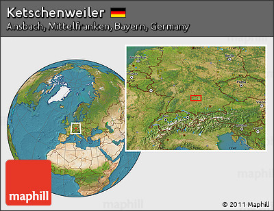 Satellite Location Map of Ketschenweiler
