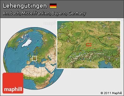 Satellite Location Map of Lehengütingen
