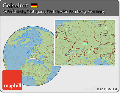 Savanna Style Location Map of Geiselrot