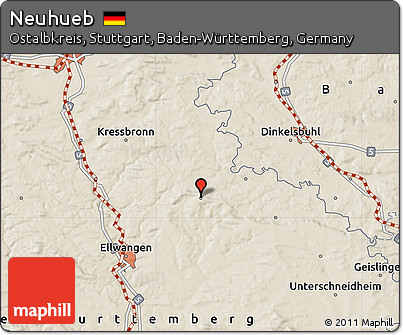 Shaded Relief Map of Neuhueb