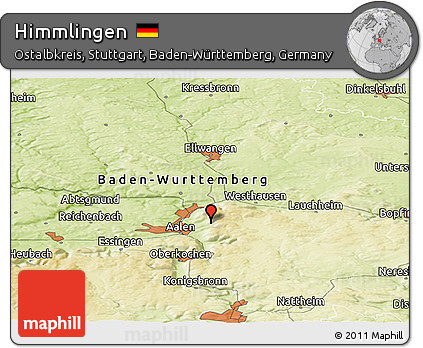 Physical Panoramic Map of Himmlingen