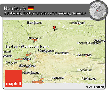 Physical Panoramic Map of Neuhueb