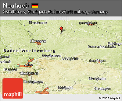 Physical Panoramic Map of Neuhueb
