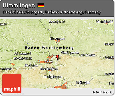 Physical Panoramic Map of Himmlingen