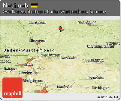 Physical Panoramic Map of Neuhueb