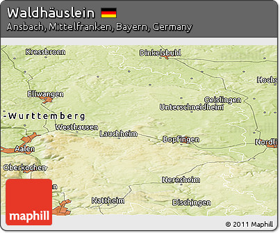 Physical Panoramic Map of Waldhäuslein