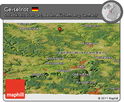 Satellite Panoramic Map of Geiselrot