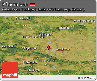 Satellite Panoramic Map of Pflaumloch