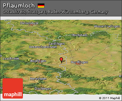 Satellite Panoramic Map of Pflaumloch