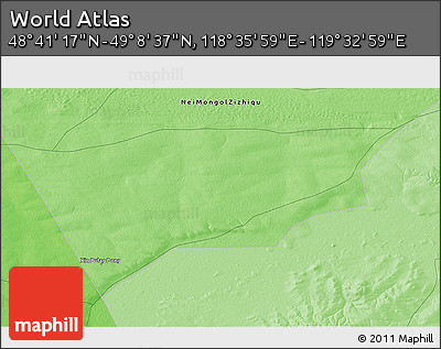 Political 3D Map of the Area around 48° 54' 57" N, 119° 4' 29" E