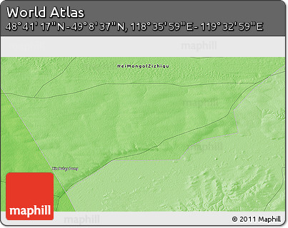Political 3D Map of the Area around 48° 54' 57" N, 119° 4' 29" E