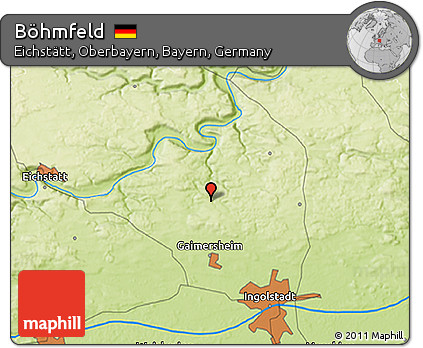Physical 3D Map of Böhmfeld