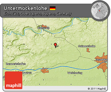 Physical 3D Map of Untermöckenlohe
