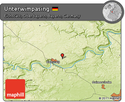 Physical 3D Map of Unterwimpasing
